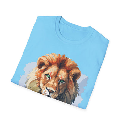 Lion Shirt Unisex Animal Tee Softstyle Gildan 64000 100 Percent Ring Spun Cotton