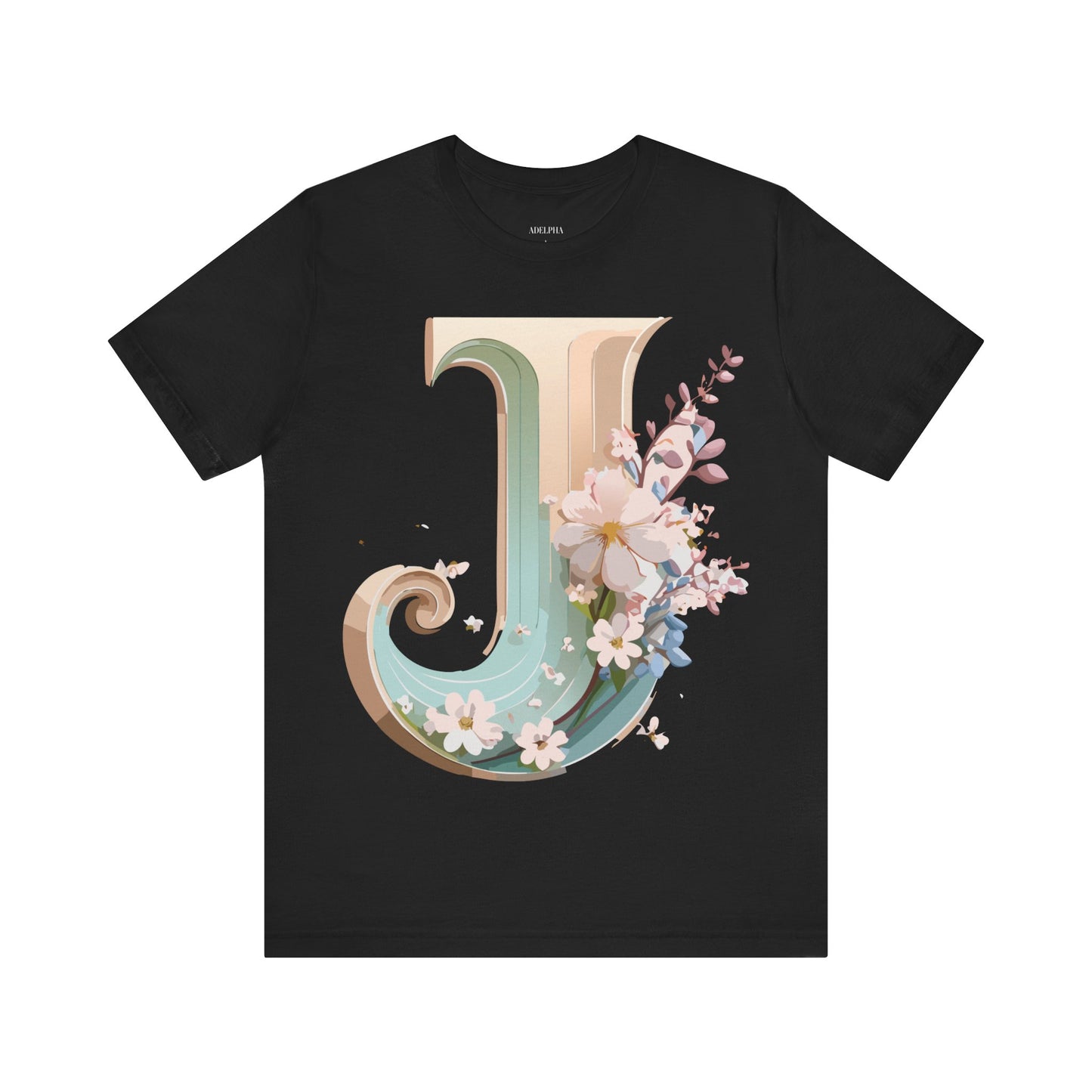 Natural Cotton Tee Shirt - Letters Collection - J