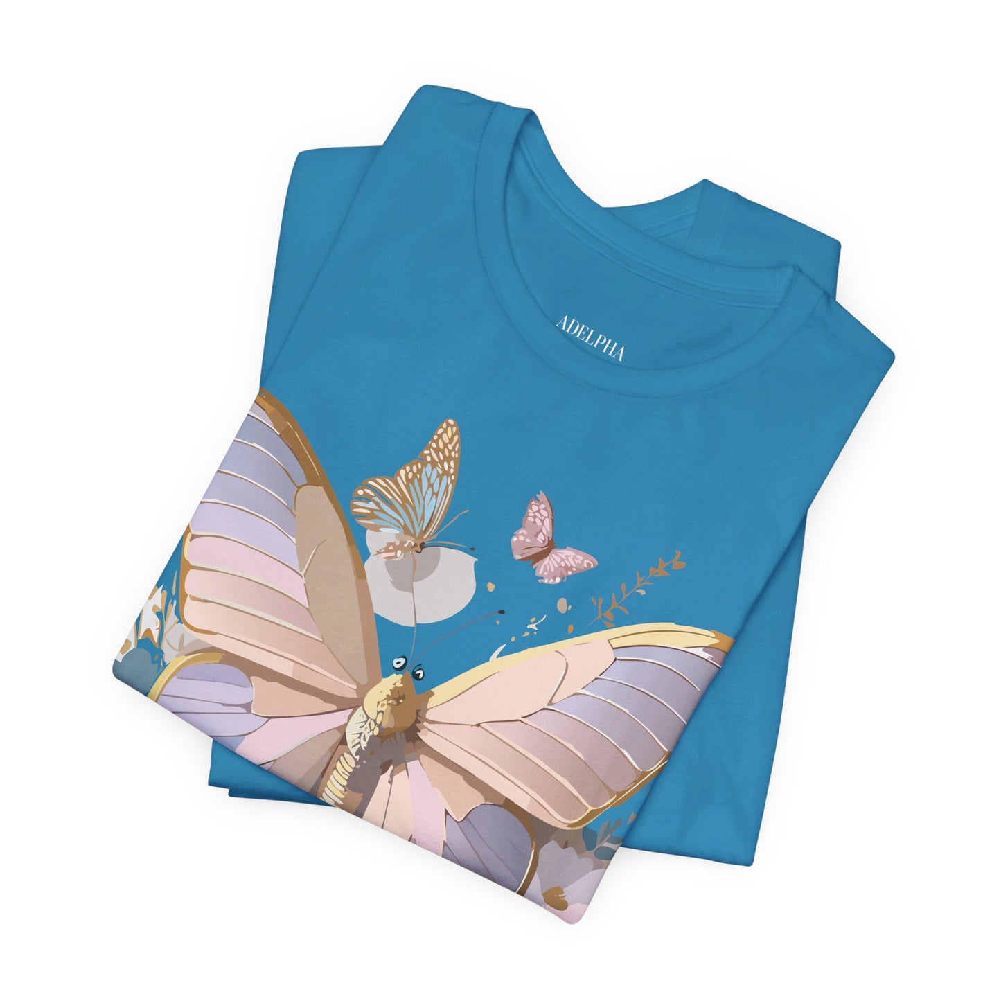 T-Shirt aus natürlicher Baumwolle mit Schmetterling