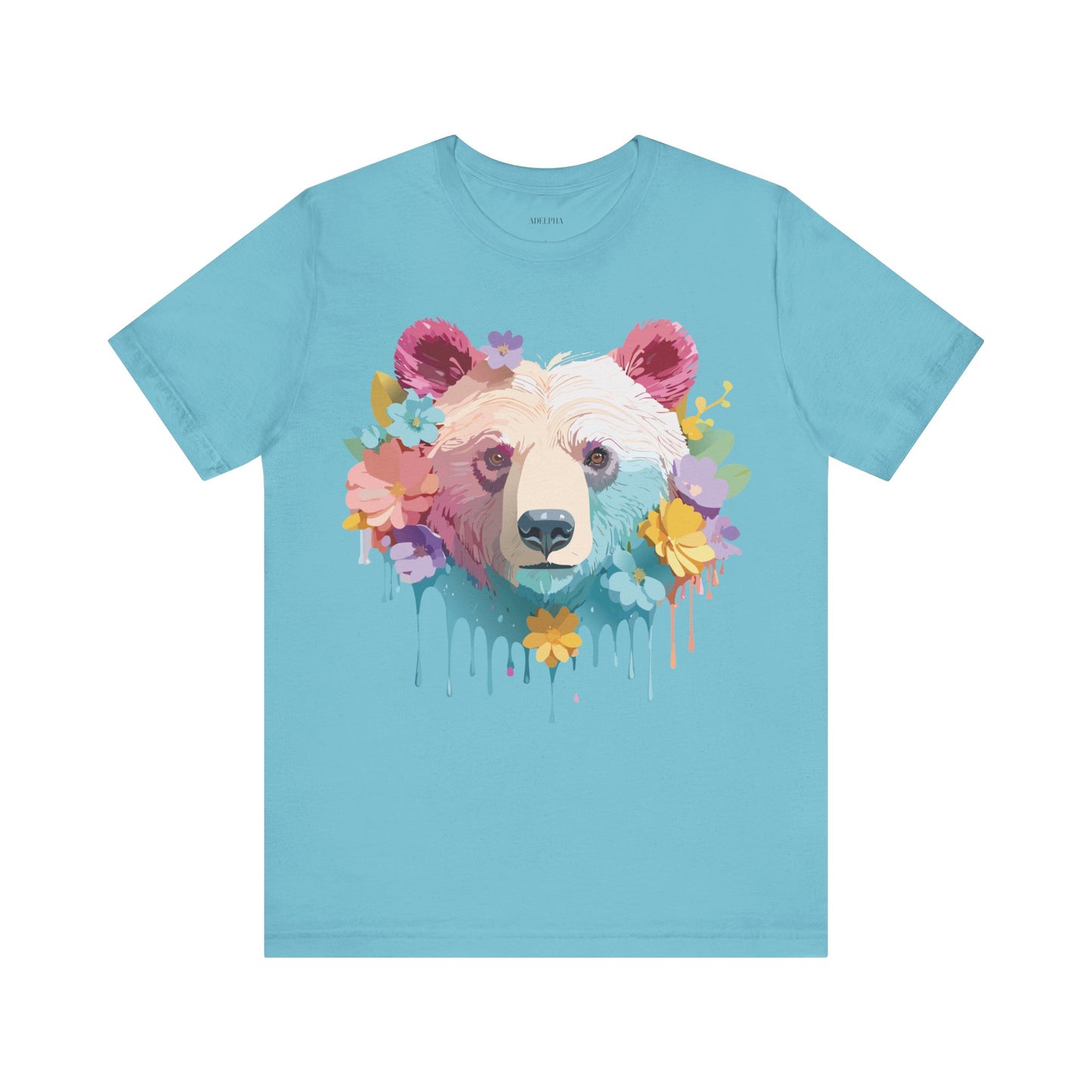 Natural Cotton Tee Shirt with Bear