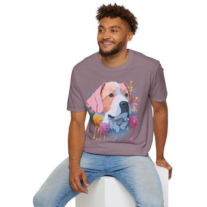Dog Shirt Unisex Softstyle Cotton Tee 64000 Graphic Animal Print