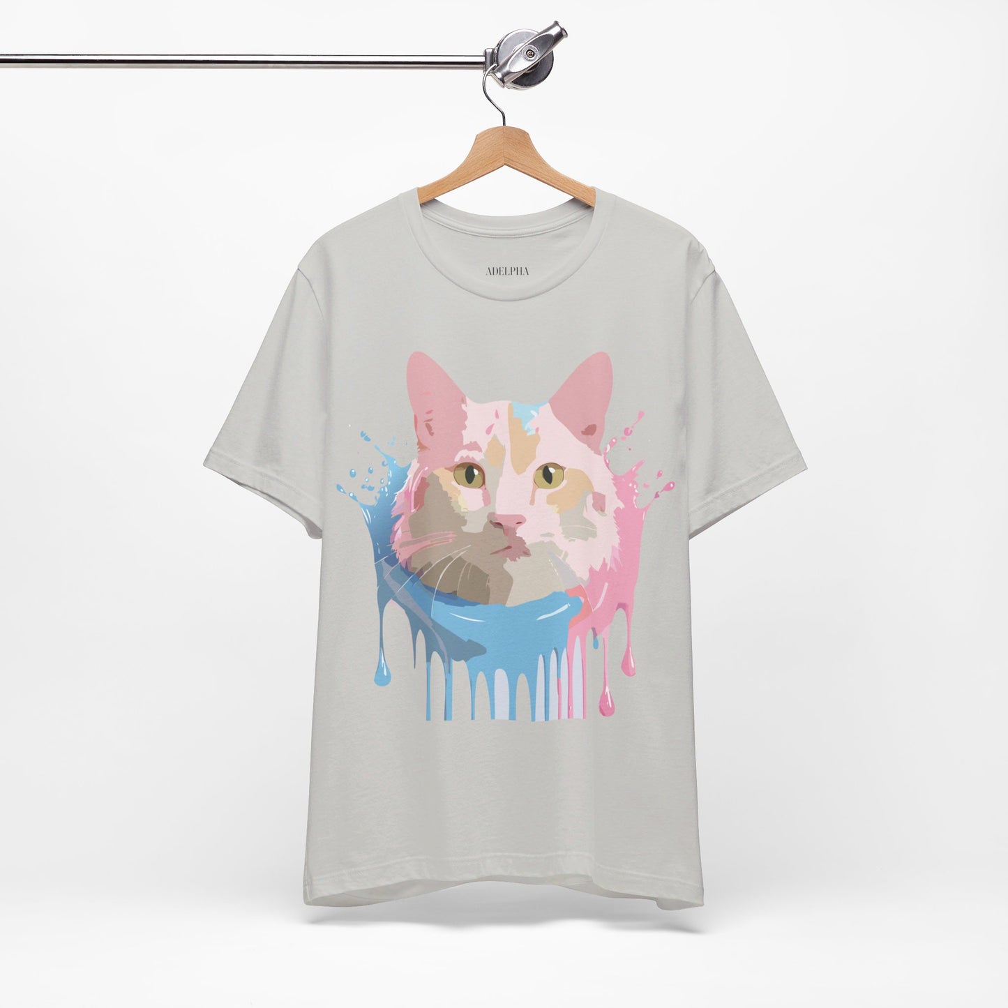 T-Shirt aus natürlicher Baumwolle mit Katze