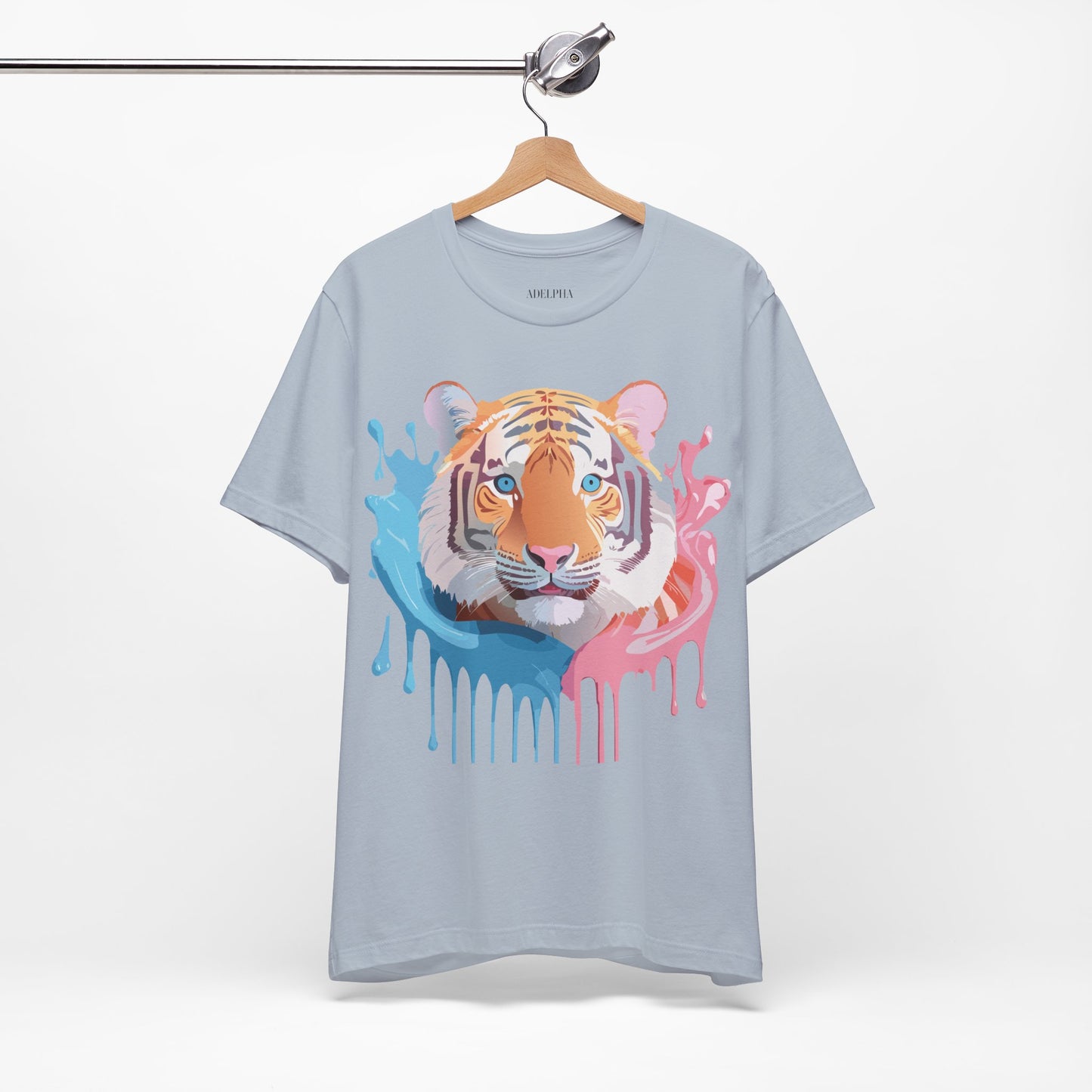 Natural Cotton Tee Shirt with Tiger