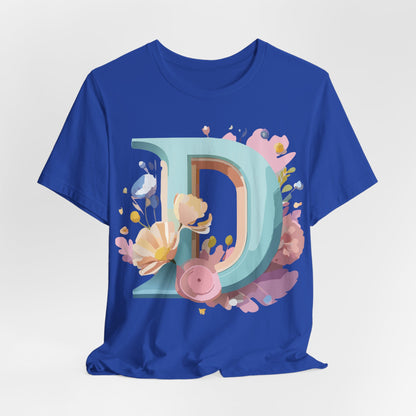 Natural Cotton Tee Shirt - Letters Collection - D Printify