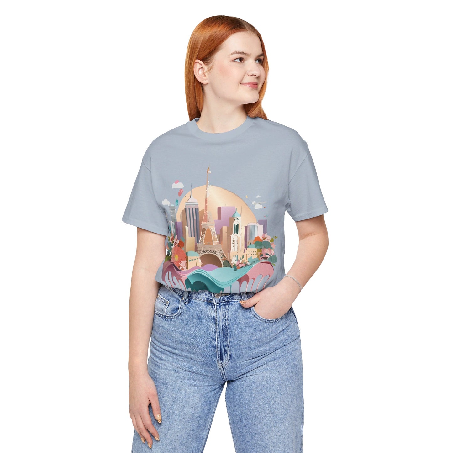 Natural Cotton Tee Shirt - Beautiful Places Collection - Paris