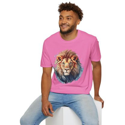 Unisex Lion Shirt Gildan Softstyle 64000 Tee 100 Percent Ring Spun Cotton