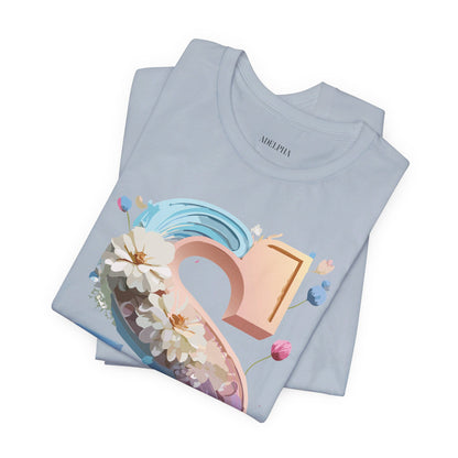 Natural Cotton Tee Shirt - Letters Collection - S Printify