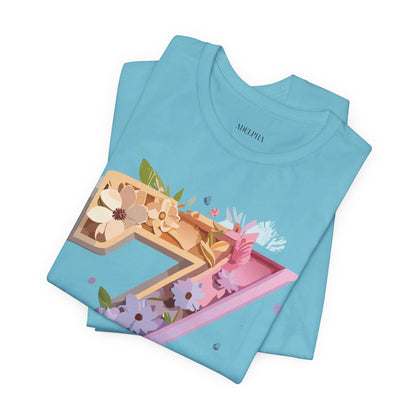 Natural Cotton Tee Shirt - Letters Collection - Z Printify