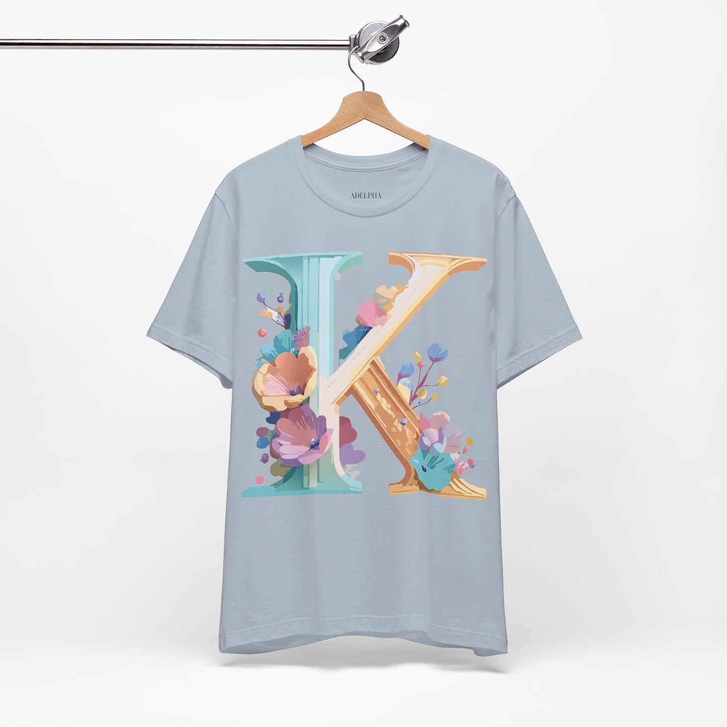 Natural Cotton Tee Shirt - Letters Collection - K