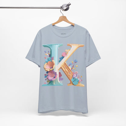 Natural Cotton Tee Shirt - Letters Collection - K Printify