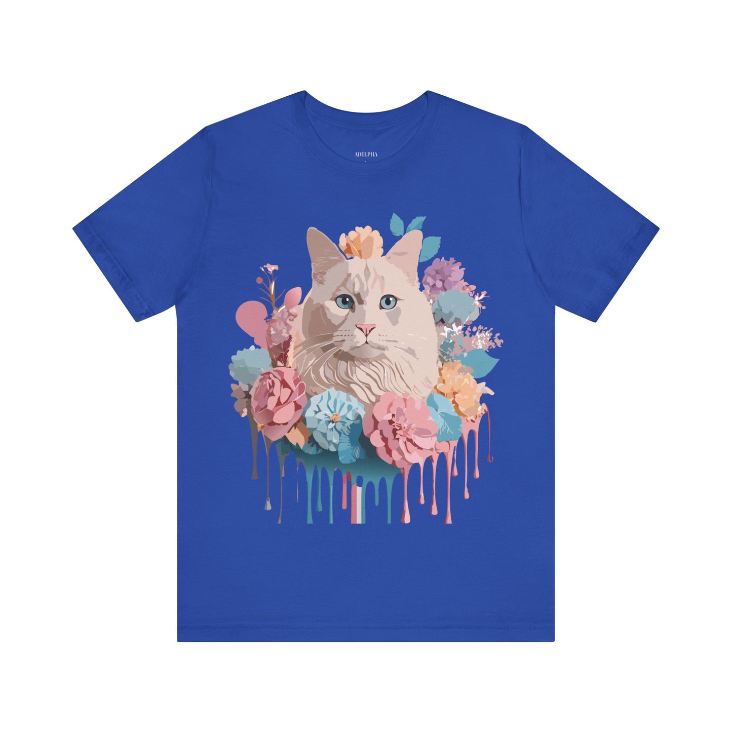 T-shirt en coton naturel avec chat