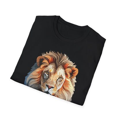 Gildan Softstyle Lion Print T Shirt Floral Tee For Unisex Everyday Comfort