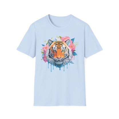 Tiger Print Shirt Unisex Short Sleeve Tee Gildan Softstyle 64000