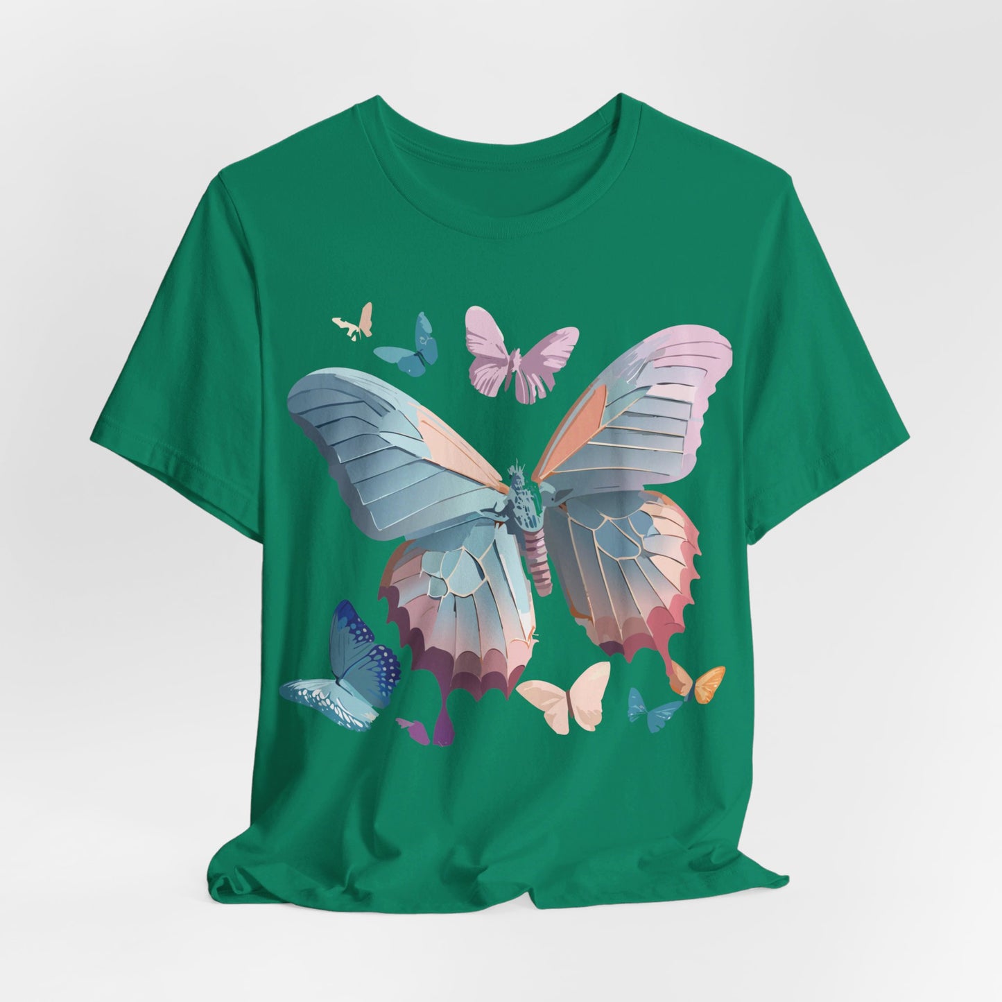 T-Shirt aus natürlicher Baumwolle mit Schmetterling