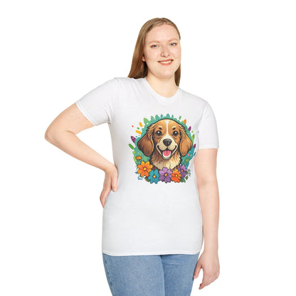 Dog Lover Unisex Animal Print T Shirt Cotton Tee Gildan Softstyle 64000