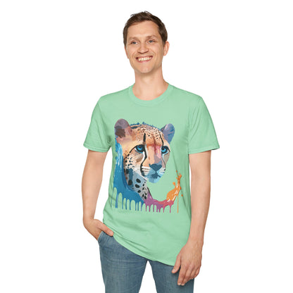 Cheetah Shirt Unisex Tee Softstyle Gildan 64000 100 Percent Ring Spun Cotton