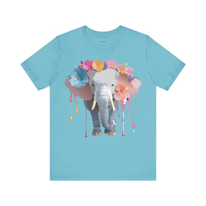 Natural Cotton Tee Shirt with Elephant Printify