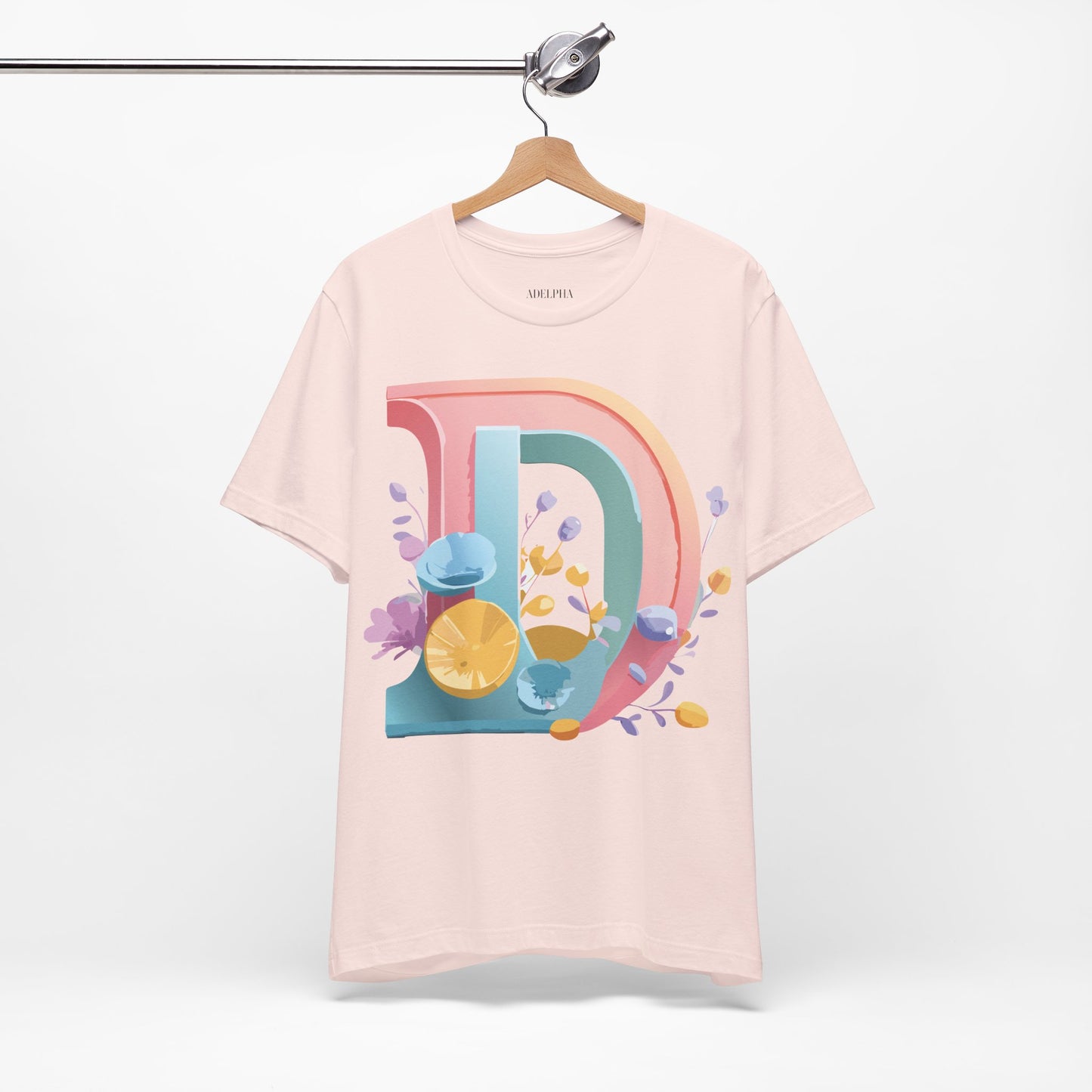 Natural Cotton Tee Shirt - Letters Collection - D