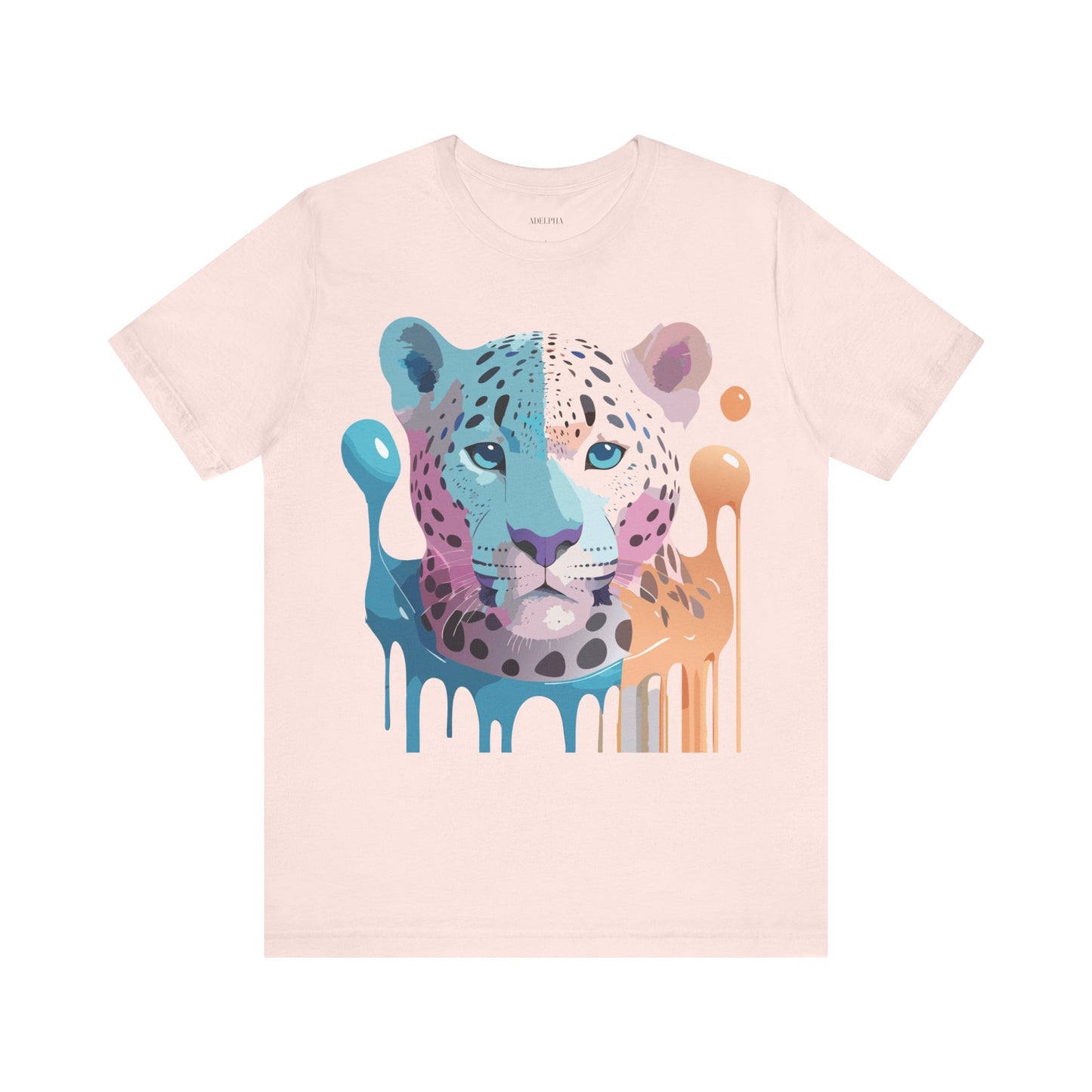 Natural Cotton Tee Shirt with Cheetah