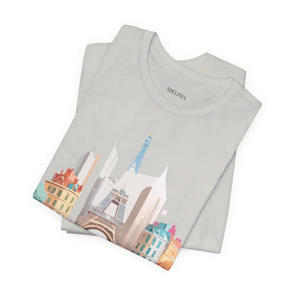 Natural Cotton Tee Shirt - Beautiful Places Collection - Paris Printify