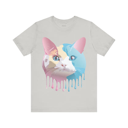 Natural Cotton Tee Shirt with Cat Printify