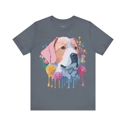 Natural Cotton Tee Shirt with Dog Printify