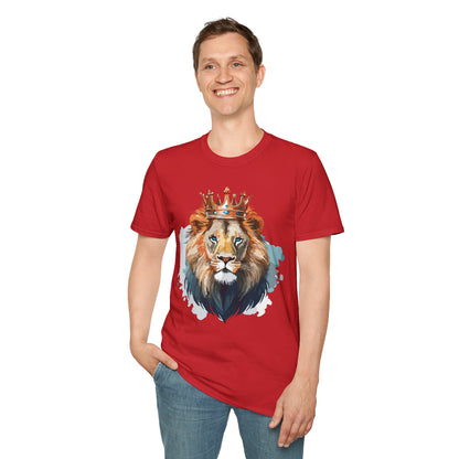 Lion Shirt Unisex Animal Tee Gildan Softstyle 64000 100 Percent Ring Spun Cotton