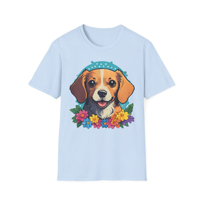 Dog Shirt Unisex Animal Tee Softstyle Cotton Ring Spun Comfort