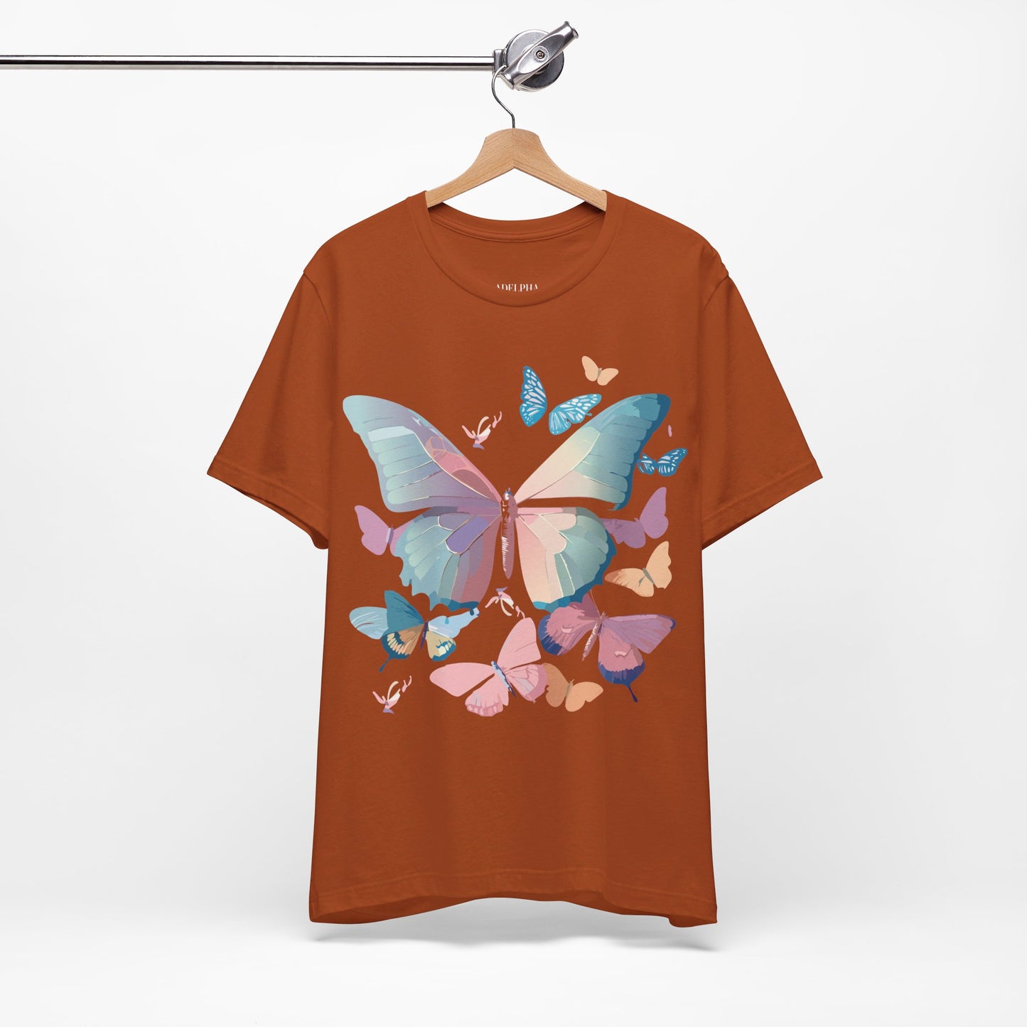 T-shirt en coton naturel avec papillon