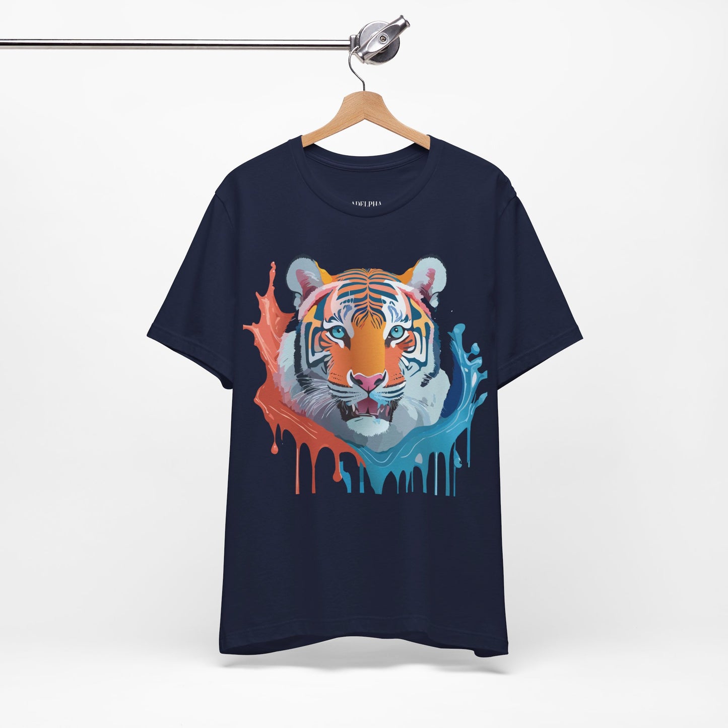 Natural Cotton Tee Shirt with Tiger