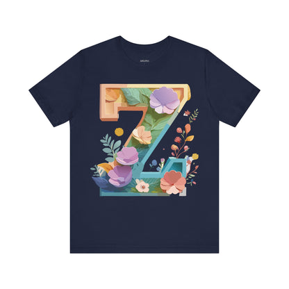 Natural Cotton Tee Shirt - Letters Collection - Z Printify