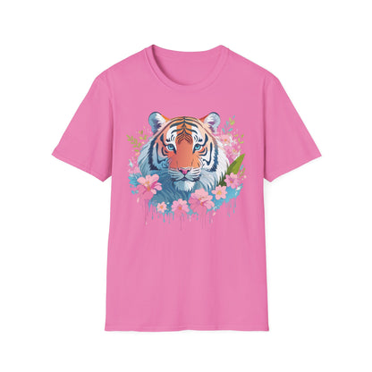 Unisex Tiger Shirt Gildan Softstyle 64000 Cotton Tee Everyday Comfort