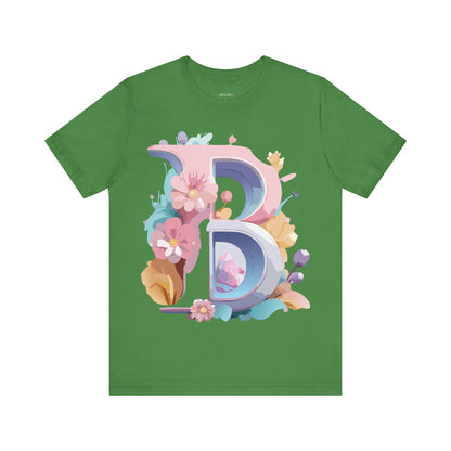 Natural Cotton Tee Shirt - Letters Collection - B Printify