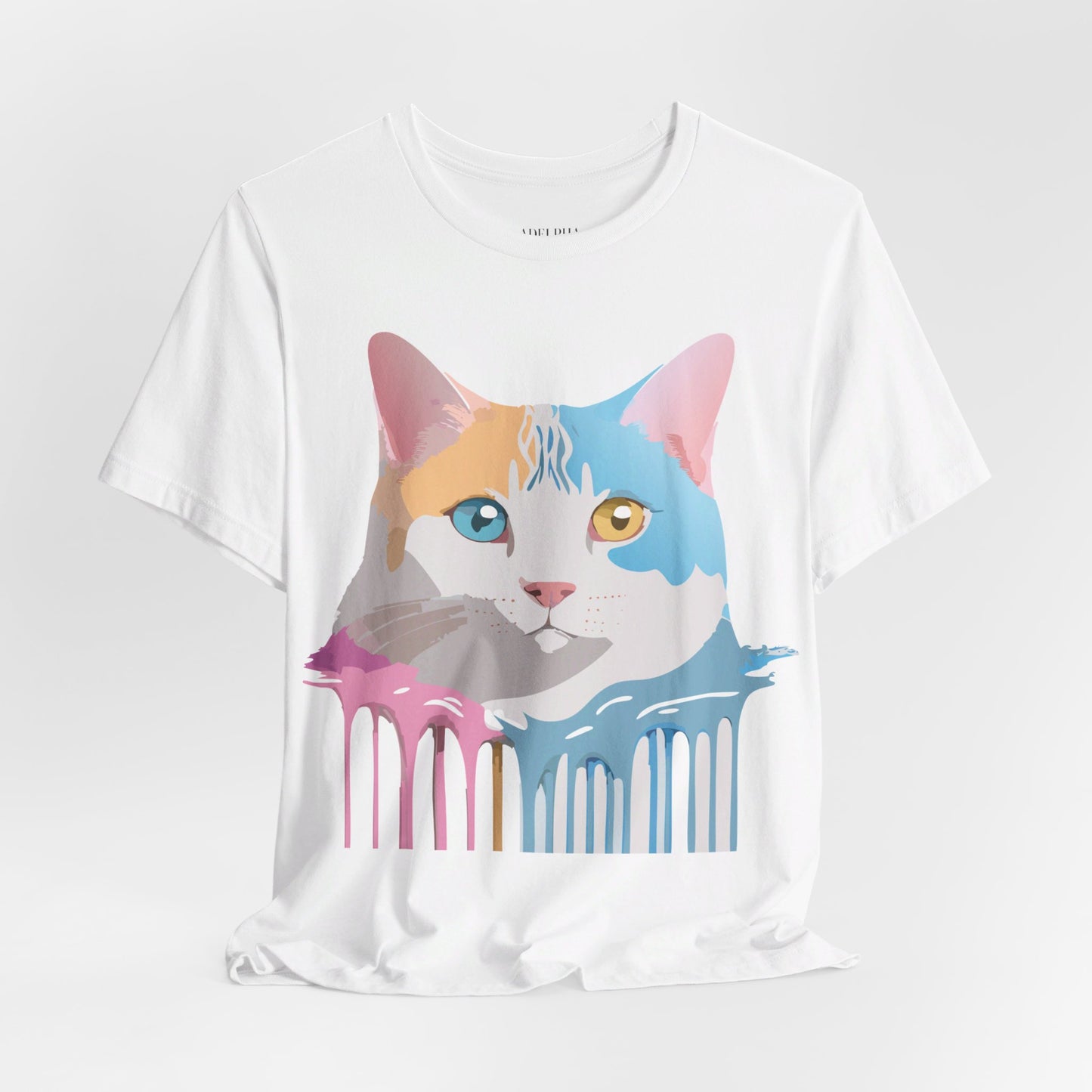 T-shirt en coton naturel avec chat