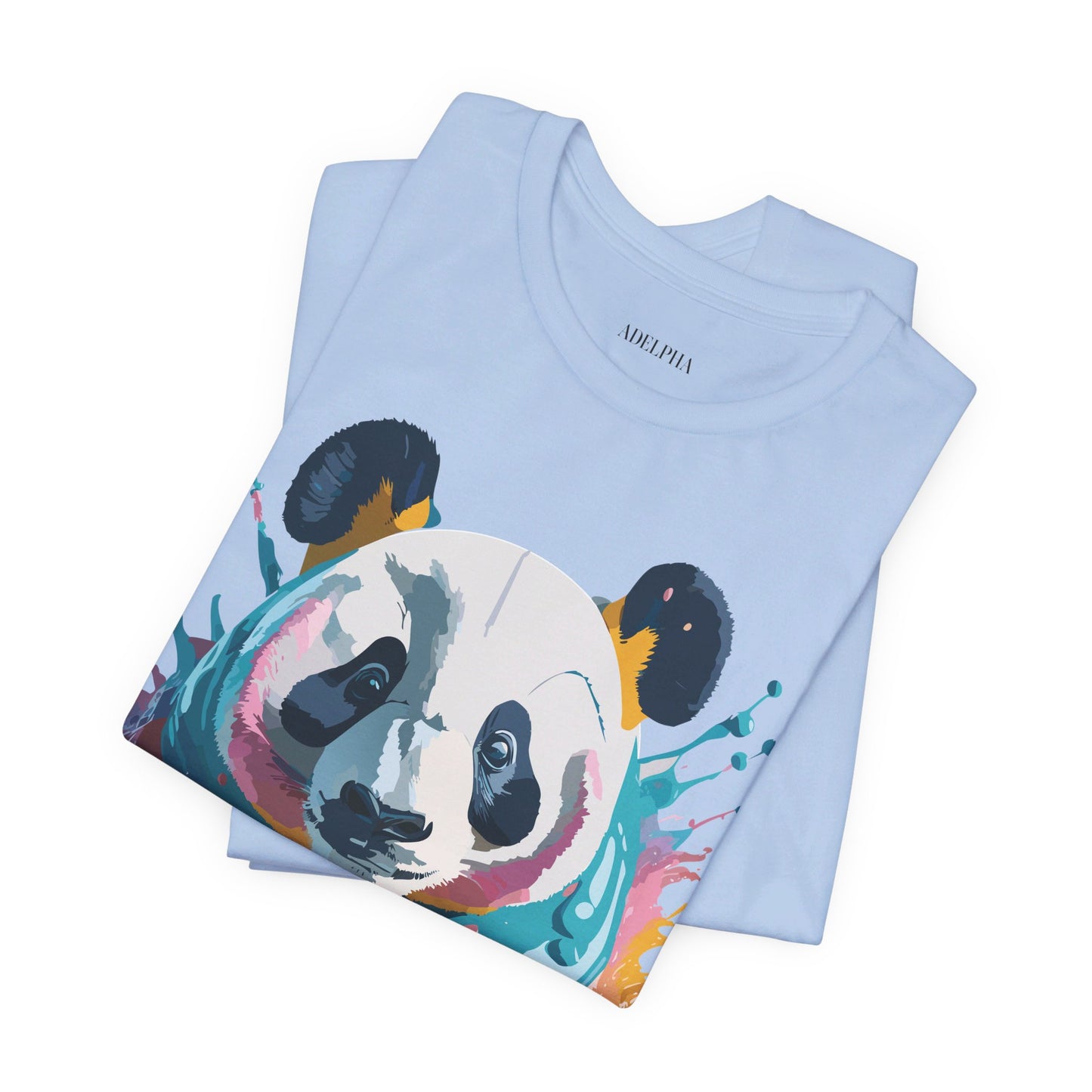 Natural Cotton Tee Shirt with Panda