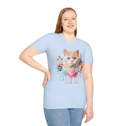 Cat Shirt Unisex Kitten Tee Softstyle Gildan 64000 Cotton Tee