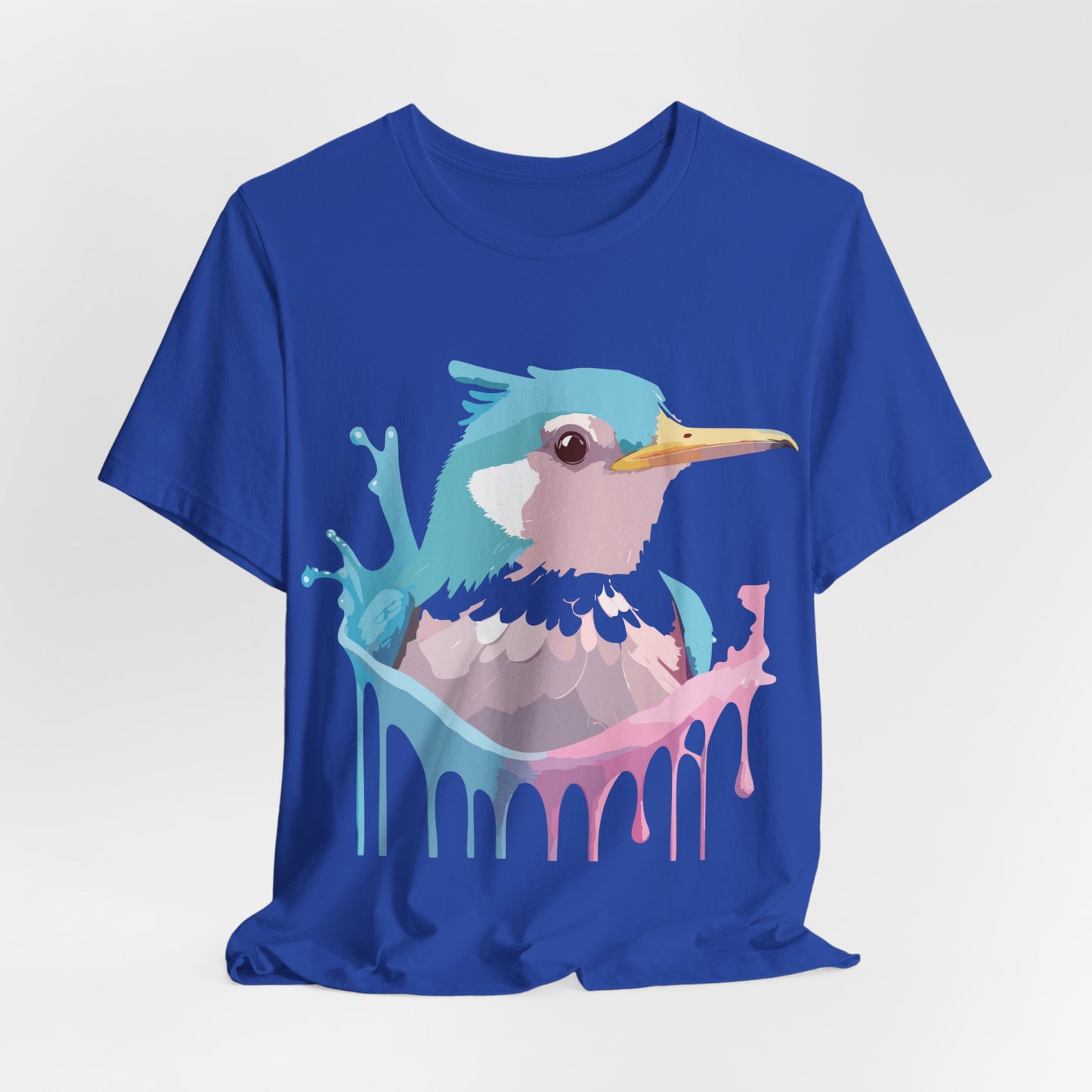 Natural Cotton Tee Shirt with Bird