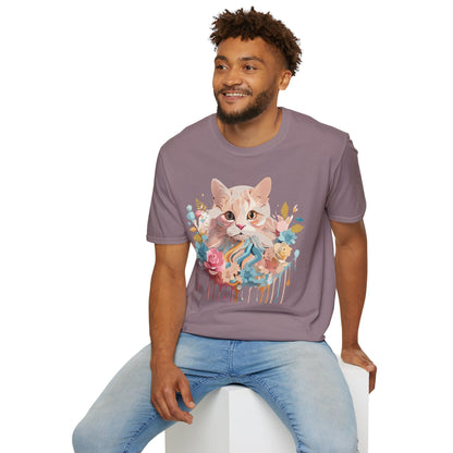 Unisex Cat Shirt Kitten Tee Cat Lover Tee Softstyle 64000 Gildan