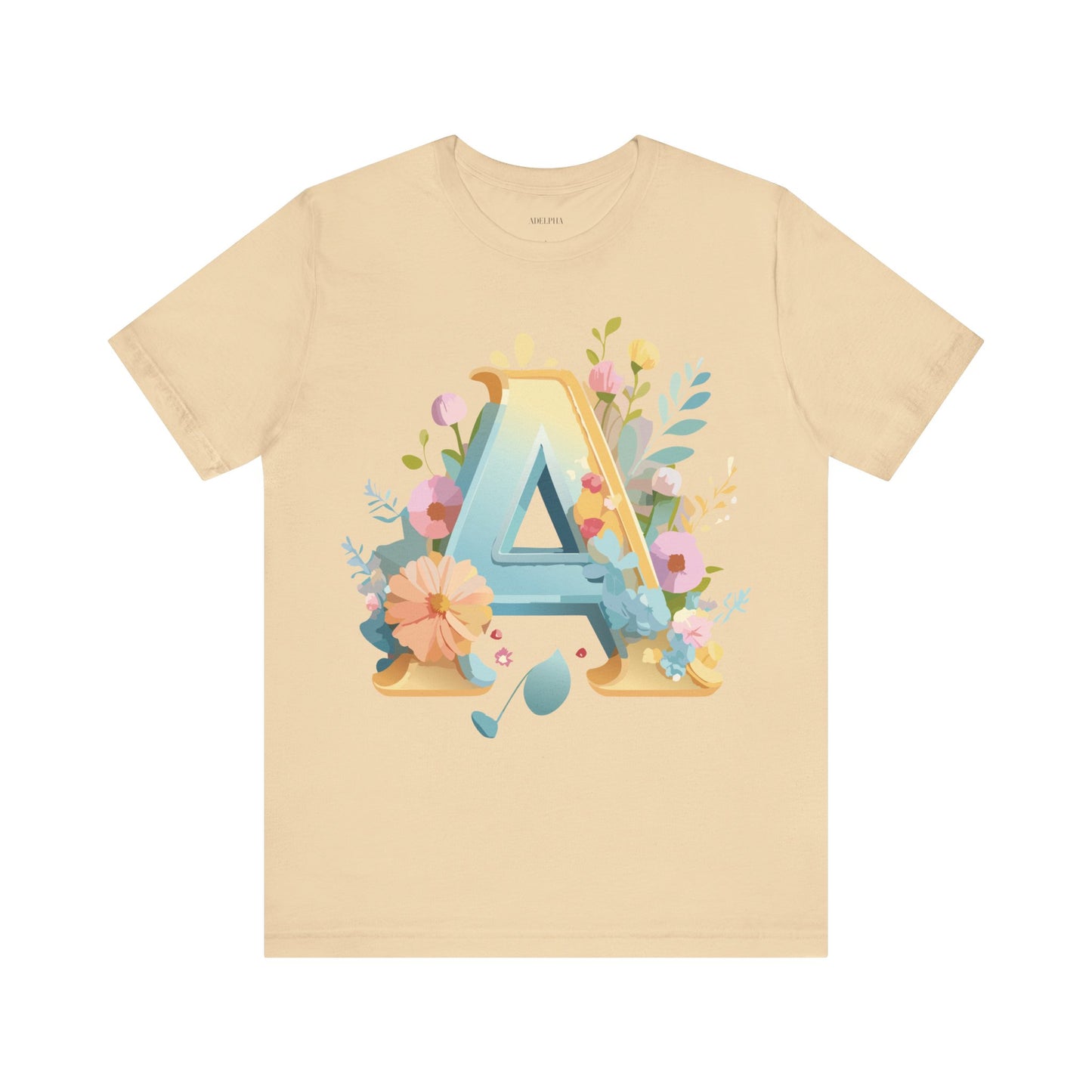 Natural Cotton Tee Shirt - Letters Collection - A