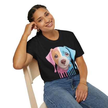 Unisex Dog Shirt Animal Tee Gildan Softstyle 64000 Cotton Tee