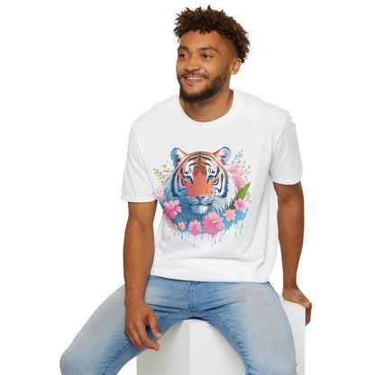 Unisex Tiger Shirt Gildan Softstyle 64000 Cotton Tee Everyday Comfort