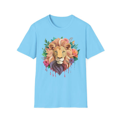 Lion Shirt Unisex Softstyle Tee 100 Percent Ring Spun Cotton Animal Print