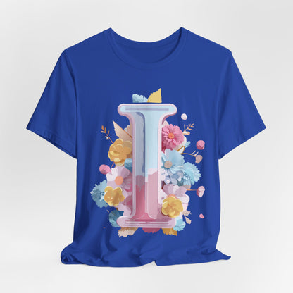 Natural Cotton Tee Shirt - Letters Collection - I Printify