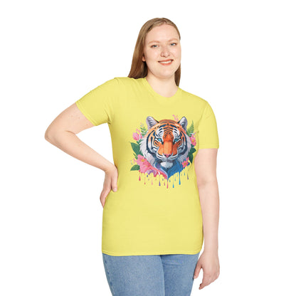 Tiger Shirt Unisex Animal Tee Softstyle Gildan 64000 Cotton Tee