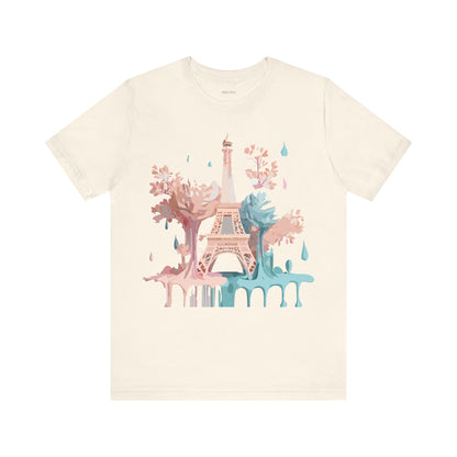 Natural Cotton Tee Shirt - Beautiful Places Collection - Paris Printify