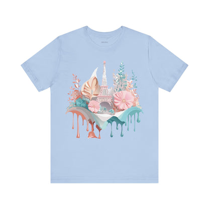 Natural Cotton Tee Shirt - Beautiful Places Collection - Paris Printify
