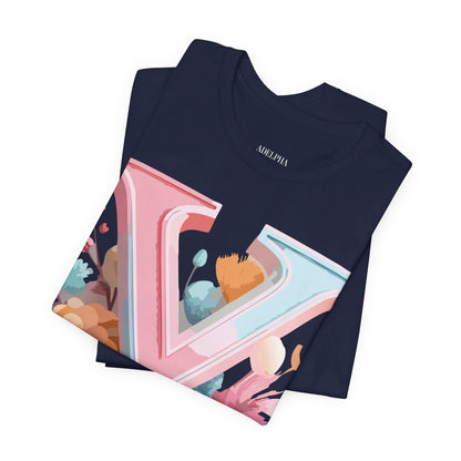 Natural Cotton Tee Shirt - Letters Collection - Y Printify
