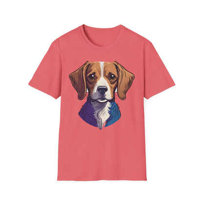 Dog Shirt Unisex Animal Print Tee Softstyle 100 Percent Cotton Gildan 64000