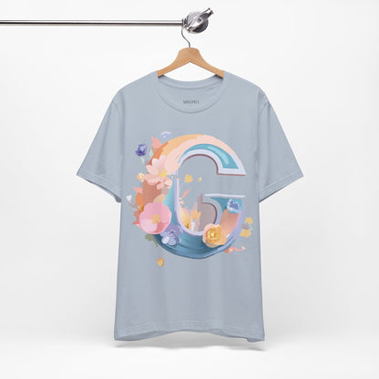 Natural Cotton Tee Shirt - Letters Collection - G Printify