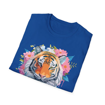 Tiger Print Shirt Unisex Short Sleeve Tee Gildan Softstyle 64000